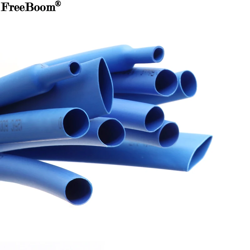 1~10m Heat Shrink Heatshrink Tube 2:1 Blue Diameter 0.6mm ~ 80mm Tubing Sleeving DIY Wrap Wire Repair Cable Protecctor