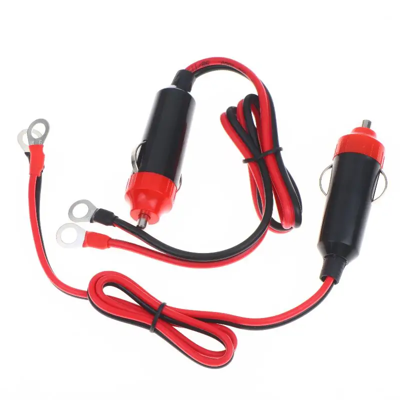Cigarette Lighter Male Plug Power Supply Cord 1Pcs 30A Heavy Duty Adapter for Car Refrigerator Air Compressor Use