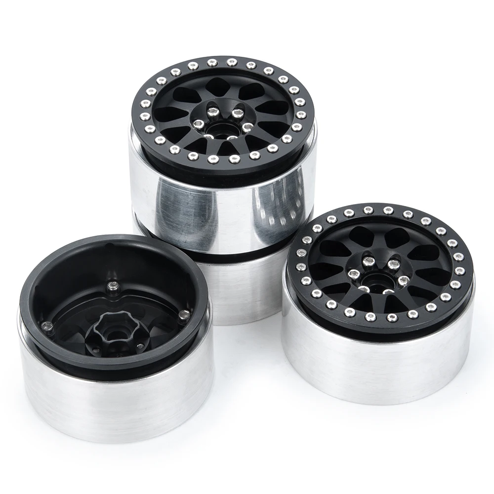 AXSPEED CNC Aluminum Alloy 2.2inch Beadlock 35mm Piasty kół do Axial Wraith 90048 TRX-4 1/10 RC Crawler Części do modeli samochodów