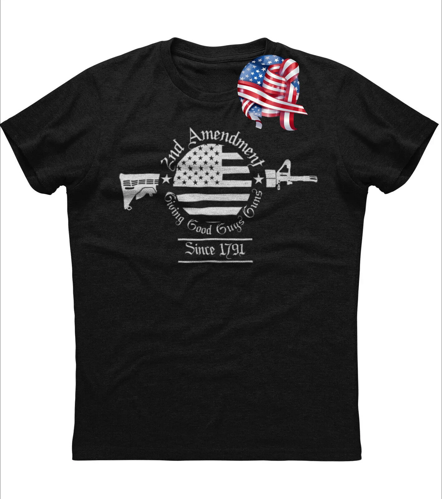 Giving Good Guys Guns 1791 2nd Amendment Patriot T-Shirt 100% Cotton O-Neck Summer Short Sleeve Casual Mens T-shirt Size S-3XL