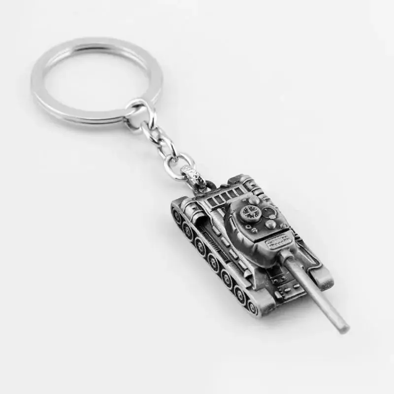 Retro Classic Metal T34 Tank Key Chain Women Bag Keyring Trinket Man Car Keychain Weapon Pendant Boy Party Gift