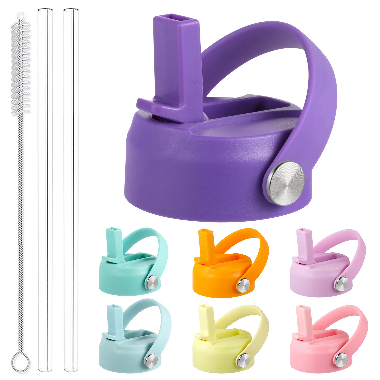 Straw Lid for Wide Mouth Water Bottles