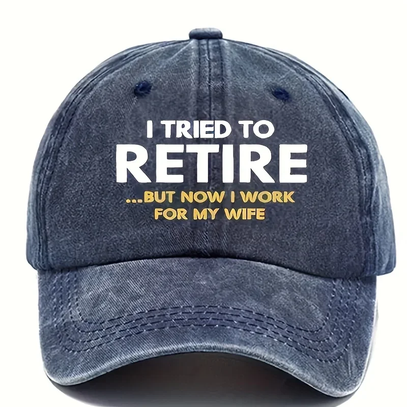 Retired Life Humorous Vintage Baseball Cap Unisex Cotton Hat with Fun Print Ideal for Outdoor Hiking and Cycling