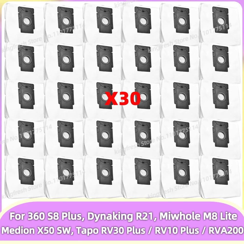 Sac � poussi�re compatible avec 360 S8 Plus, Dynaking R21, Miwhole M8 Lite, Medion X50 SW, Tapo RV30 Plus / RV20 Mop Plus / RV10 Plus / RVA200, EZVIZ RC3 Plus / RE4 Plus / RE5 Plus / RE4C Plus / RE5S Plus, Verefa L11 P