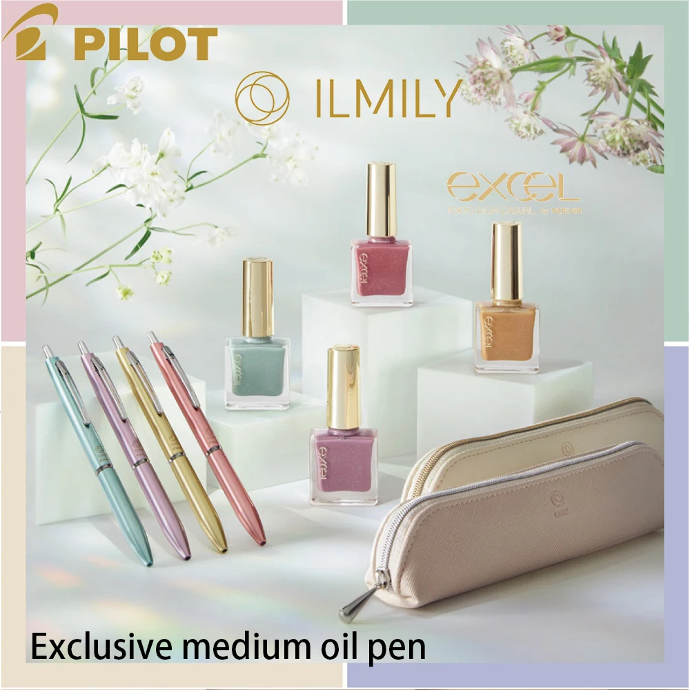 

Japan PILOT Excel Exclusive Medium Oil Pen Personal Color Diagnosis Color Pen Rod Ball Pen Writing Tool 0.5mm