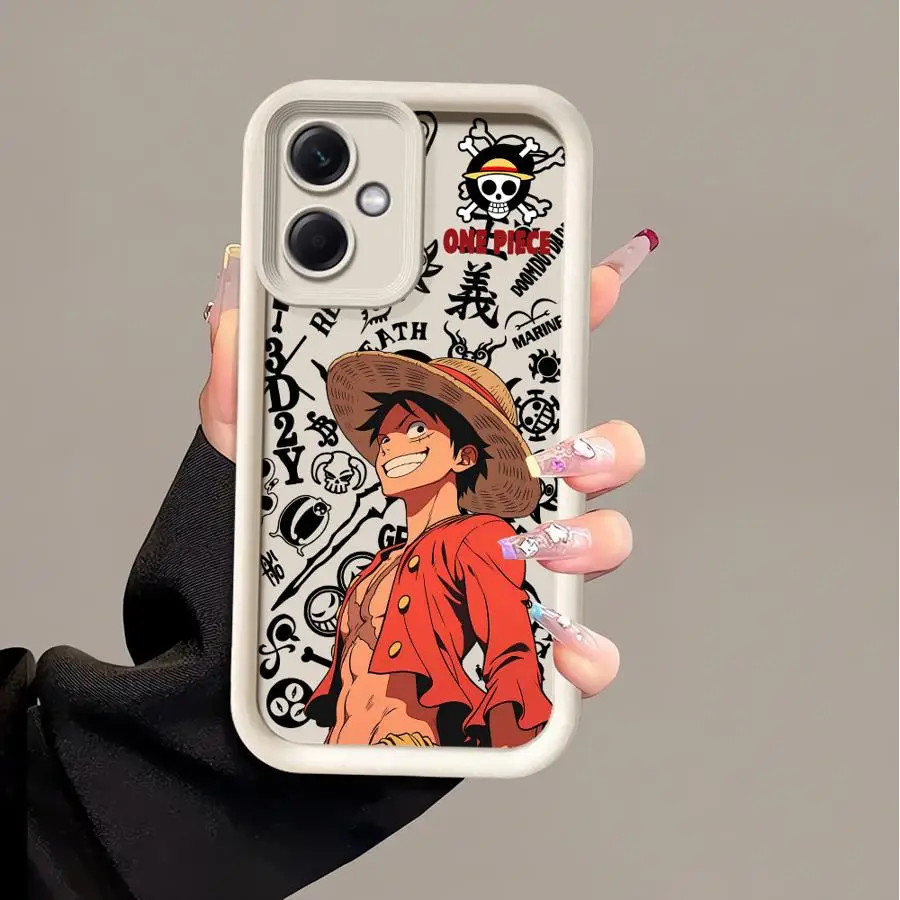 레드미 A3 A4 13 12 A1 A2 플러스용 케이스 소프트 쉘 쿨 원피스 루피