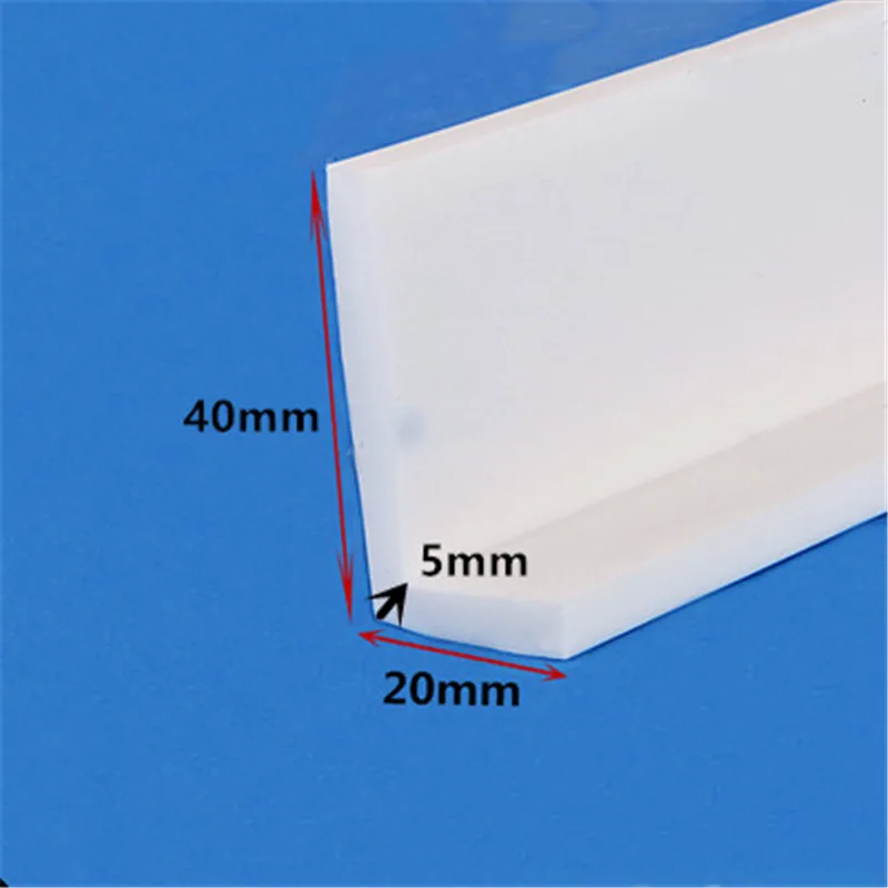 

Custom Silicon Rubber Angle Corner Protecor Collision Avoidance Gasket L Silicone Sealing Strip Bar 40x20mm 20x40mm White