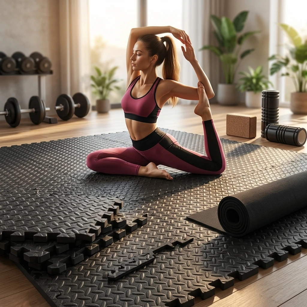 Yoga Fitness Hotel - Premium Rutschfeste 24/36-teilige EVA-Schaum Ineinandergreifende Übungsmatten