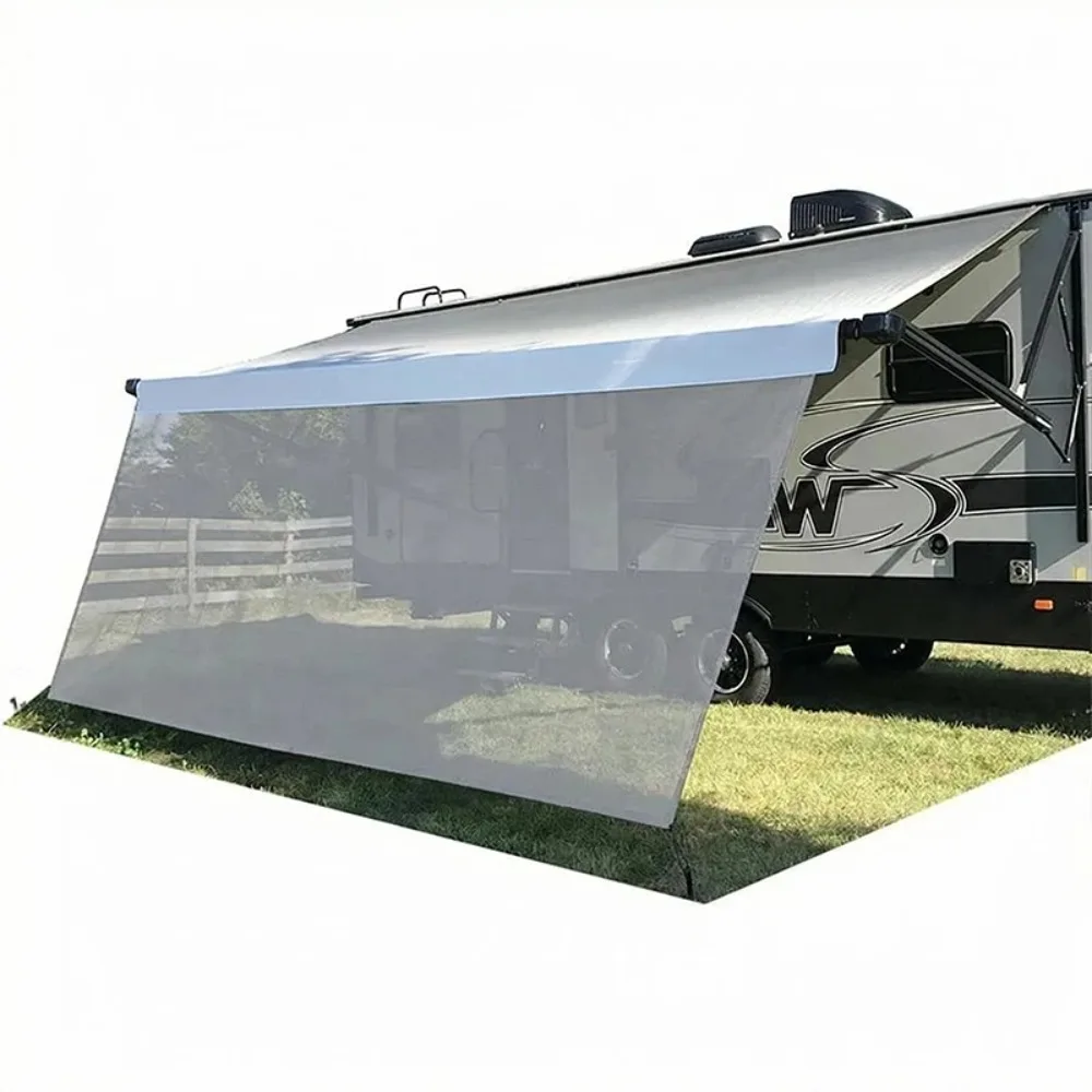 1Pcs 8x10ft/8x15.3ft RVs Full Cassette Roof Top Screen Sunshade Car Tents Side Awning Offroad Awning Outdoor Caravan Shadescreen