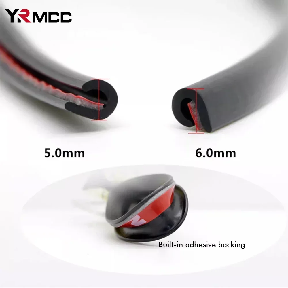 5 متر باب السيارة حامي حافة الحرس رحلة التصميم العالمي U نوع قطاع المطاط خدش حامي قطاع باب السيارة صب الشريط