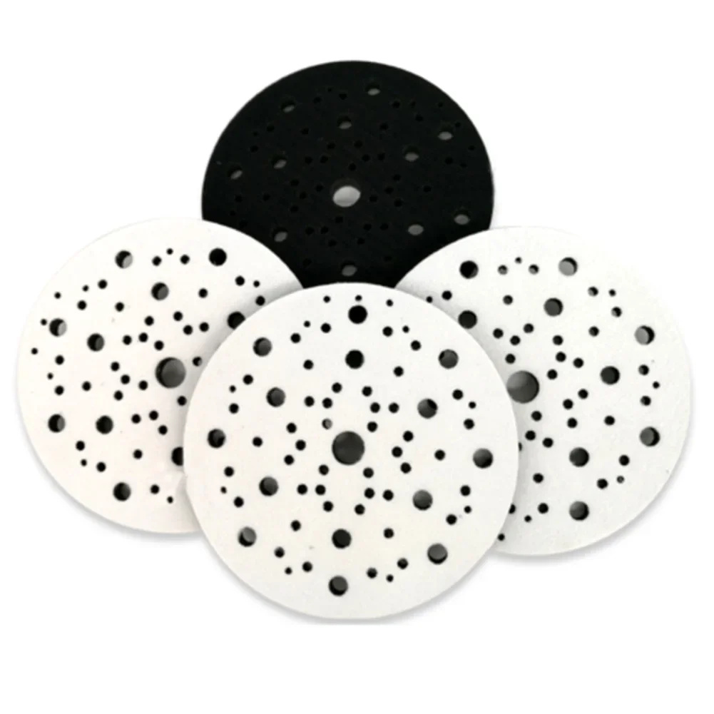 6inch 5Inch 150mm 8 70 Holes Interface Pads For Hook & Loop Sanding Discs Soft Sponge Pad Polishing Sanding Pad Abrasive Tools