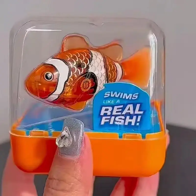 Zuru Robo Alive Robo Fish Jouet électronique nageur activé par l'eau, interactif pour le bain, multicolore, piles incluses