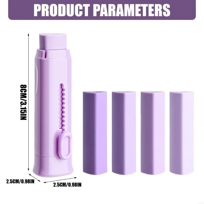 Retractable TPR Pencil Eraser in ABS Casing with Push-Pull Control for Pencil Drawing and Writing Correction Tasks 896C