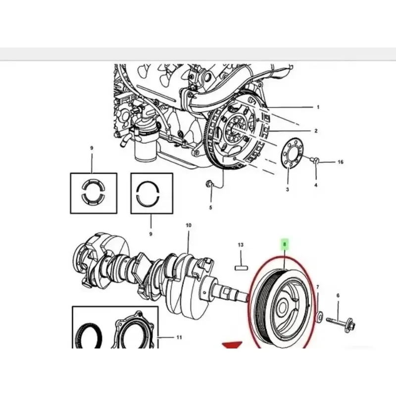 Original Genuine 4666099AB Harmonic Balancer For Jeep Wrangler Dodge Grand Caravan 2008-2010