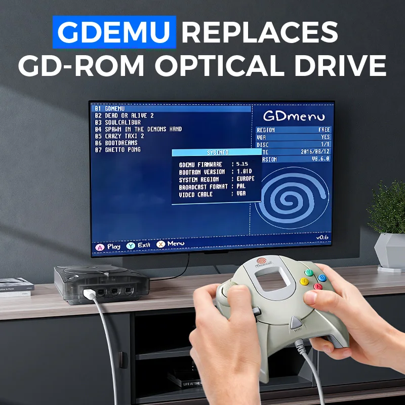 GDEMU Optical Drive Emulation Board V5.15b, DC VA1 Remote Card Mount Kit for SEGA Dreamcast Game Console - Image 6