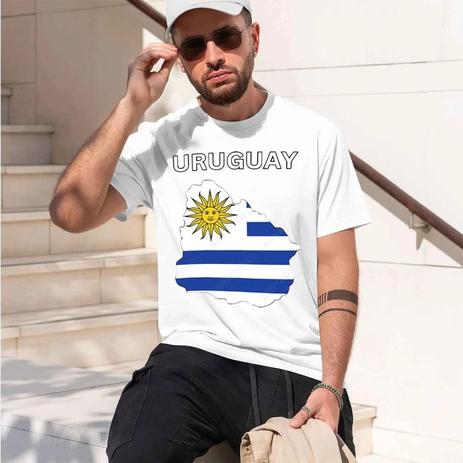 Uruguay Flag Map Woman Man Patriotism Graph T Shirts Summer Loose High Quty T-shirt O-ne Short-sv 2026 New Model Short-sleeve cr