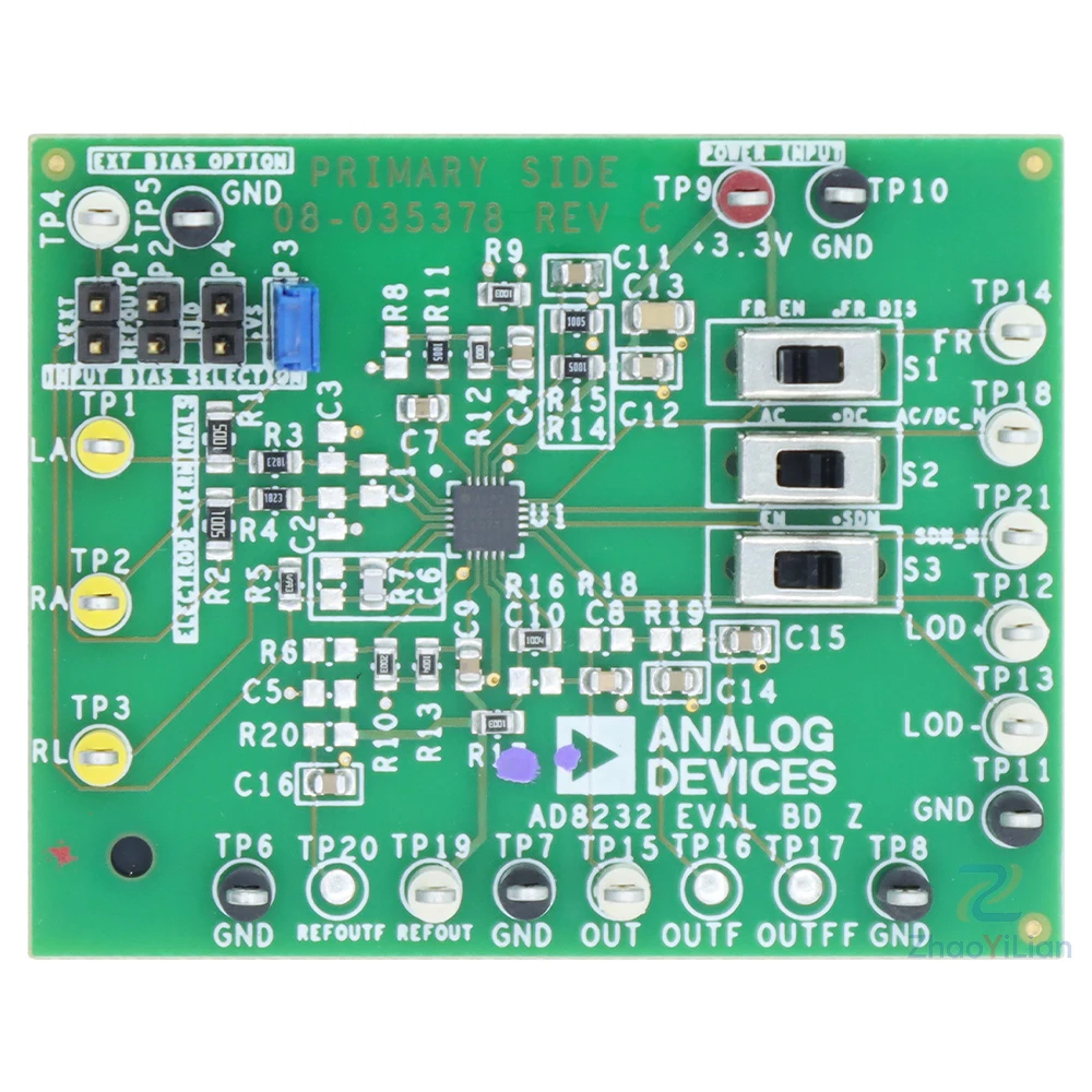 For AD8232-EVALZ AD8232 Heart Rate Monitor ECG Signal Acquisition Evaluation Board