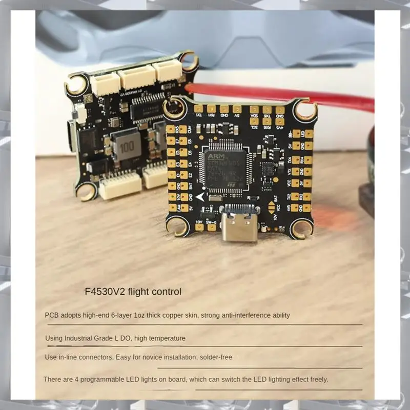 

A84F-F4530 V2 Flight Controller With 32-Bit 65A ESC Dual BEC ICM-42688 Gyroscope LED Light For RC FPV Racing Drone