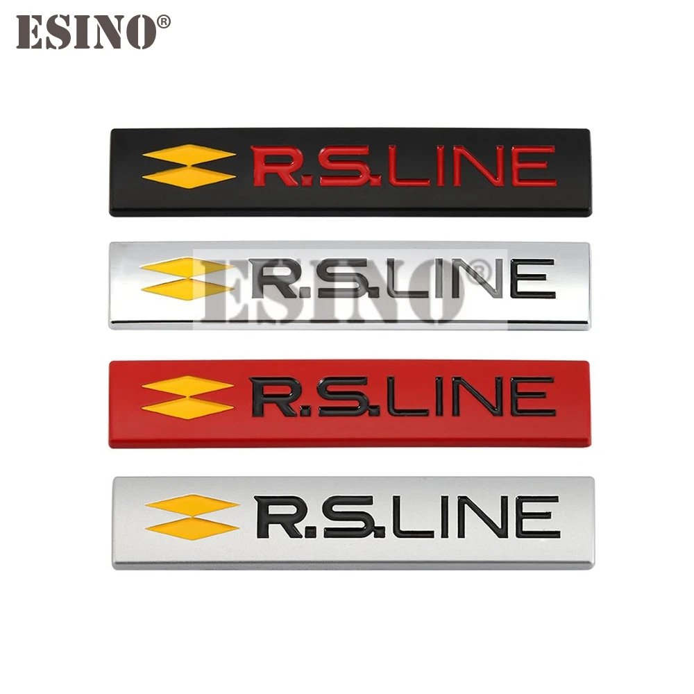 Car Styling 3D Metal Zinc Alloy Emblem Badge for Renault RS Line Clio Captur Megane Kadjar Arkana Koleos Sandero Safrane