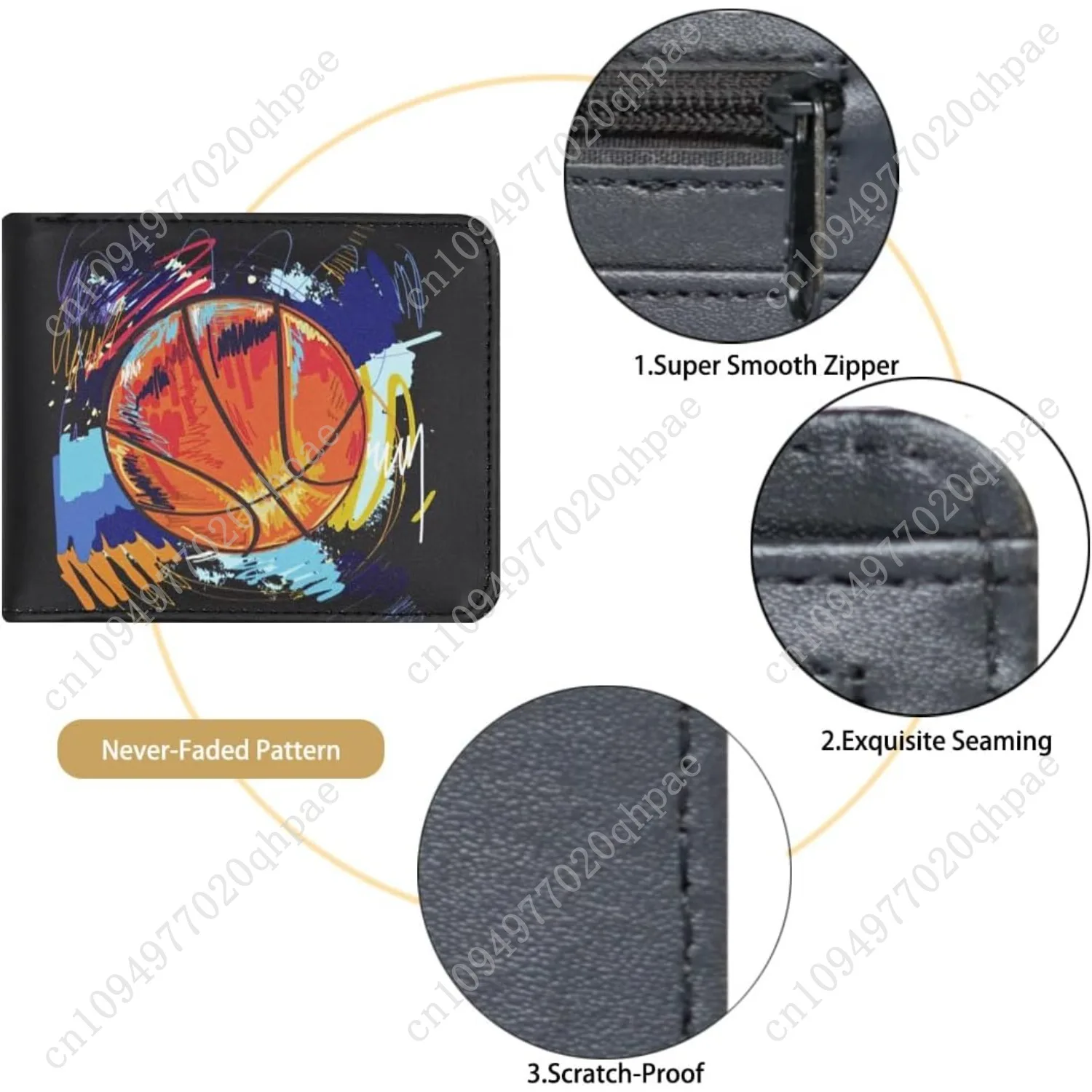 Boys Wallet for Kids and Teenager, Funny Leather Bifold Purse with Zipper Coin Pocket and Card Cash Holder for Youth Men, Cool C