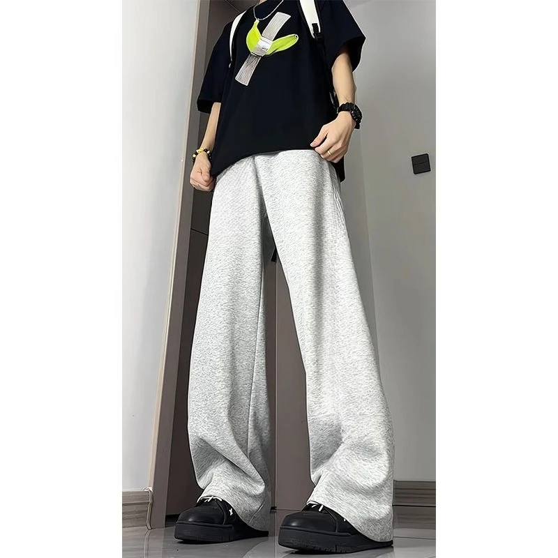 

Men's 2025 Autumn New Loose and Wrinkle-resistant Sportswear Pants, Men's Ins Trendy Wide-leg Straight-leg Pants, Slimming