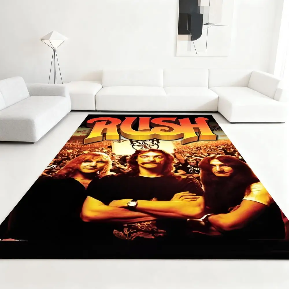 

Heavy Rock Band-r-Rushs Floor Mat Soft Thickened Absorbent Non-Slip Bedroom Living Room Door Mat Home Decor Flannel Rugs