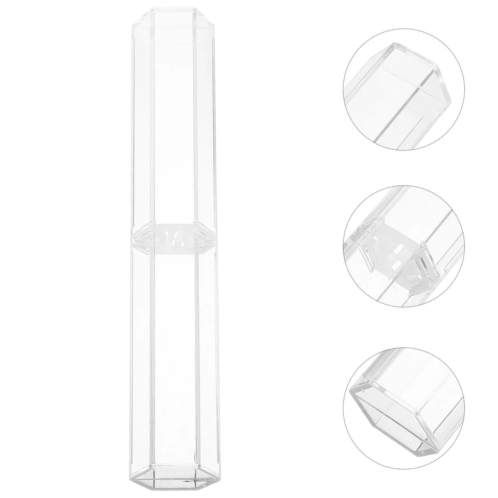 

10pcs Plastic Box Clear Small Pen Case For Gift Storage Transparent Stationery Organizer Pen Holder Display Box Pencil Jewelry
