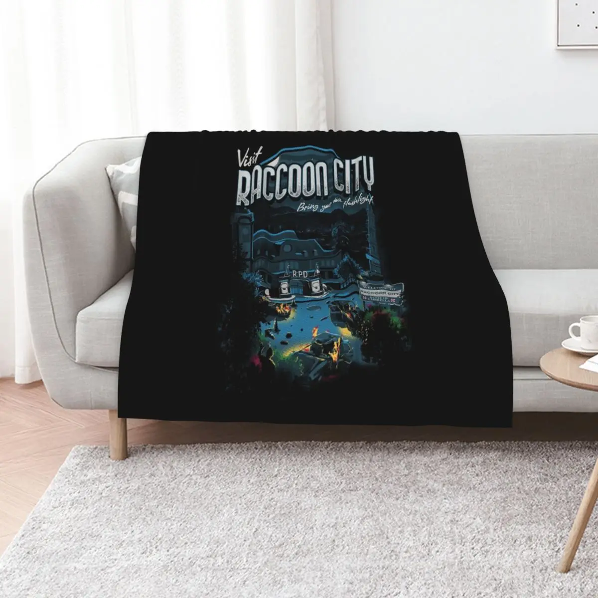 Visit Raccoon City Home of Umbrella Essential Throw Blanket Hairy Multi-Purpose Bed covers decorative Large Sofa Quilt Blankets