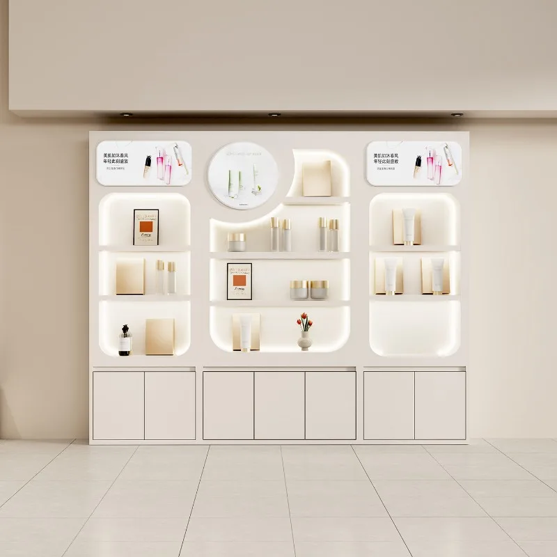 Nordic High-end Beauty Salon Display Cabinet High-end Cosmetic and Skin Care Products Display Rack Commercial Furniture FYMC