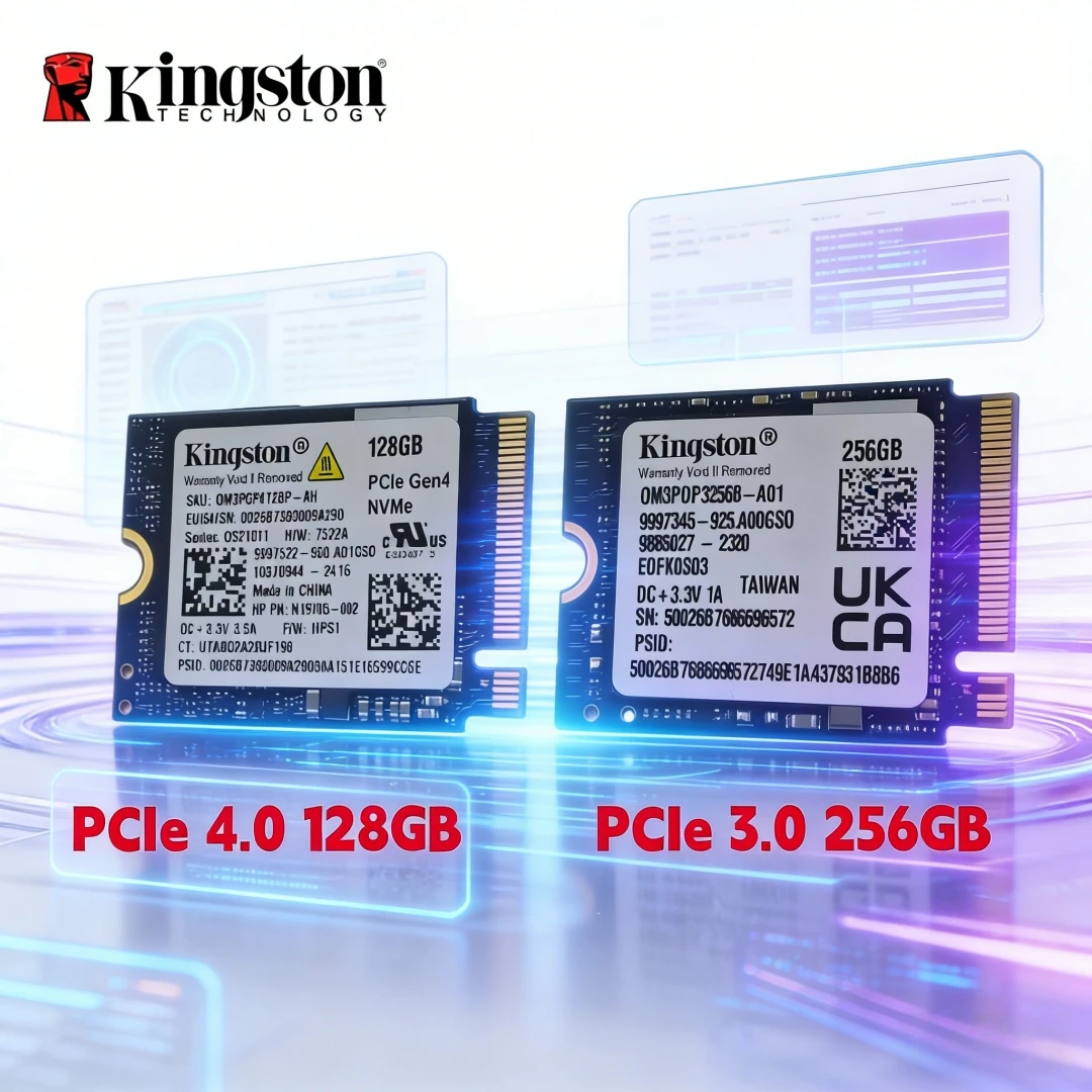 Kingston NVMe M.2 2230 Unidade de Estado Sólido Interna OM3 PCIe 4.0 128GB/OM3 PCIe 3.0 256GB - Compatível com Stream Deck, Laptop, Desktop