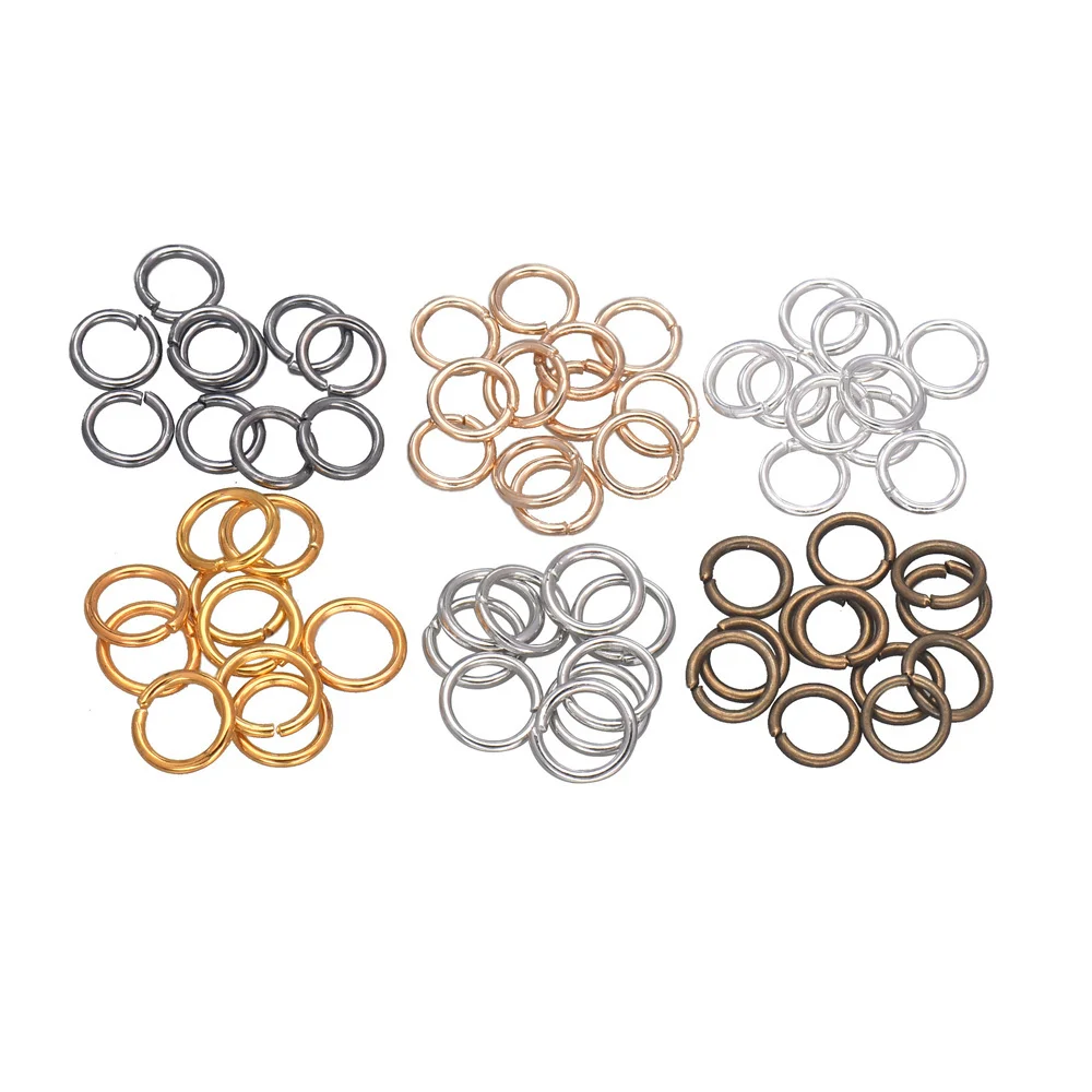100-200 Stück 4mm 5mm 6mm 7mm 8mm 10mm 12mm offene Verbindungsringe für Schmuckverbindungen und Kettenglieder – Detail 2