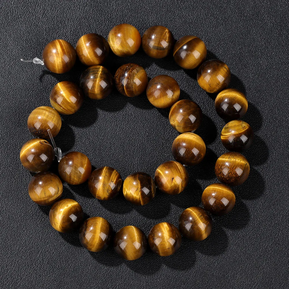 Natural Yellow Tiger Eye Stone Beads Round Irregular Loose Spacer Bead for Jewelry Making Necklace Bracelet Earrings Accessories