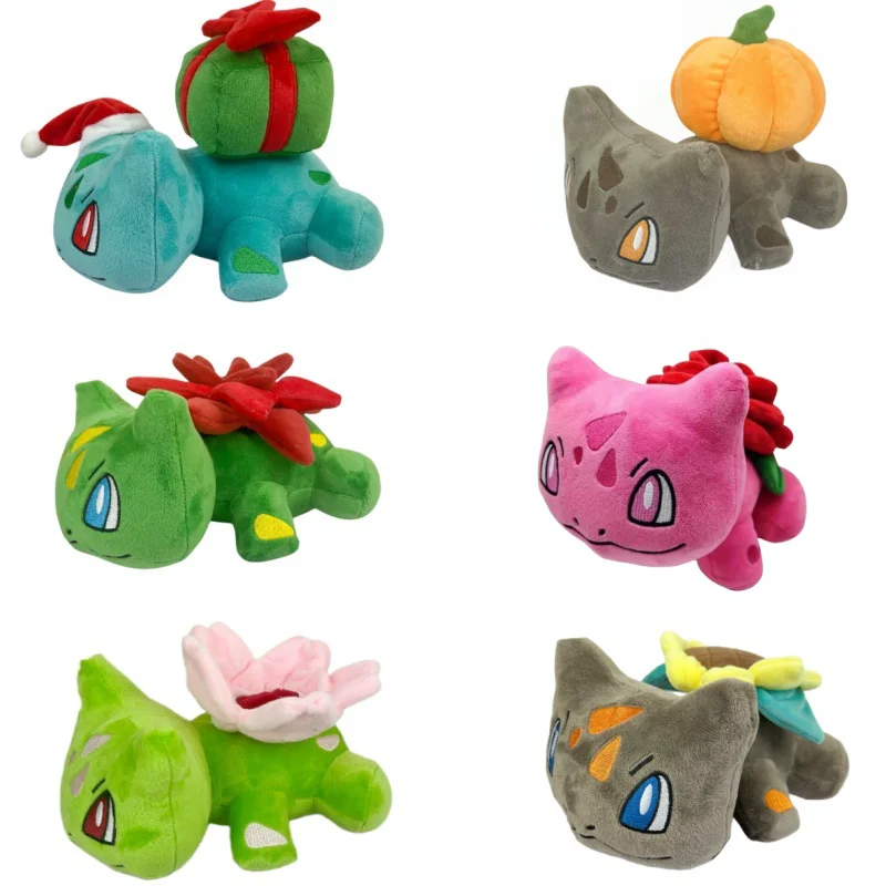 New Pokemon Plush Pumpkin Bulbasaur Rose Bulbasaur Mew Magikarp Pokemon Mutations Evolution Cartoon Toy Children Birthday Gifts