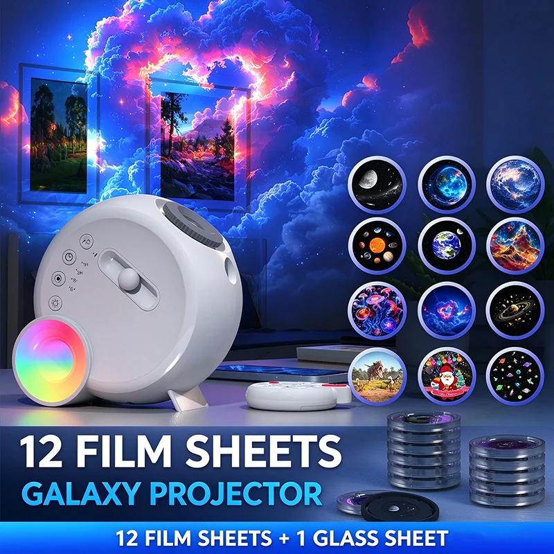 Star Projector Night Light With Bluetooth Speaker, Galaxy Sky Projector Lamp Timer Function For Bedroom Home Decor Party Gift