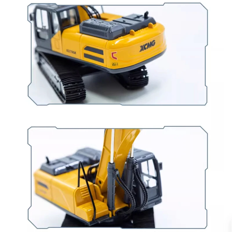 Excavadora XCMG XE270GK a escala 1:40, modelo de vehículo de ingeniería de aleaciones, colección de adornos de recuerdo, regalo de exhibición estática