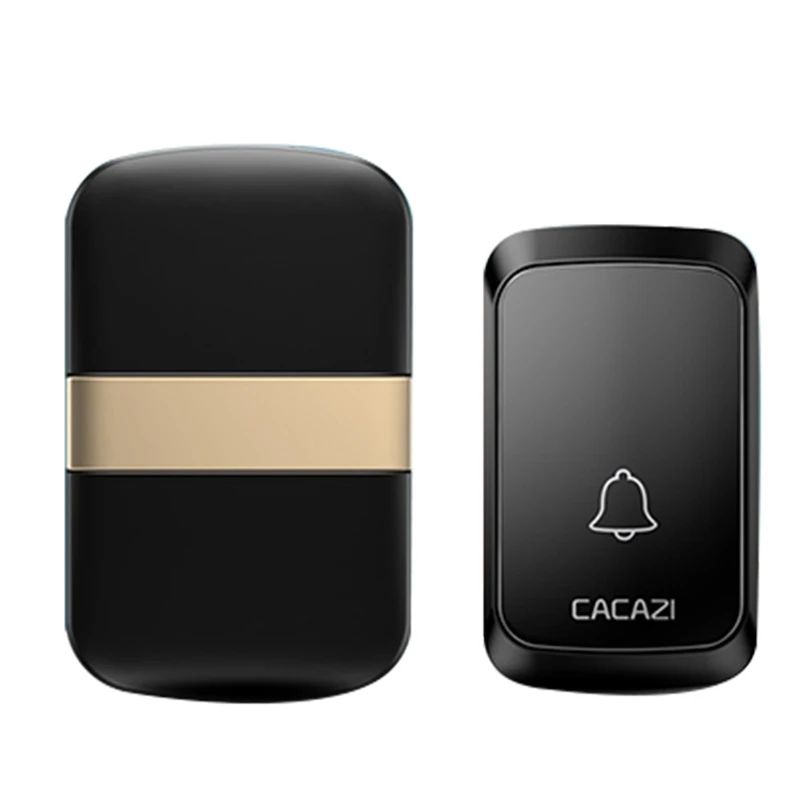 Smart-CACAZI ออดอัจฉริยะไร้สาย, 300M กระดิ่งประตูอัจฉริยะ, กันน้ําบ้านยินดีต้อนรับกระดิ่งประตู, ไม่จําเป็นต้องมีเต้าเสียบ