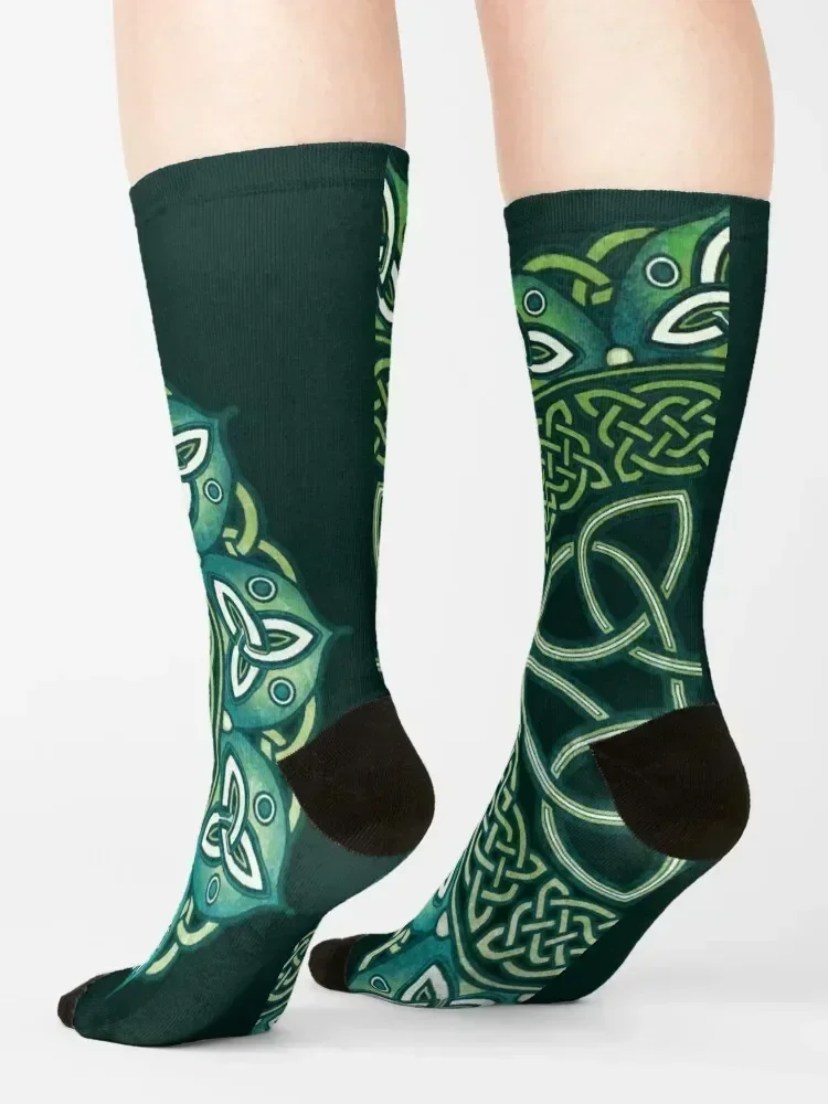 Celtic Mandala Socks Stockings Run bright garter warm winter Socks Woman Men's