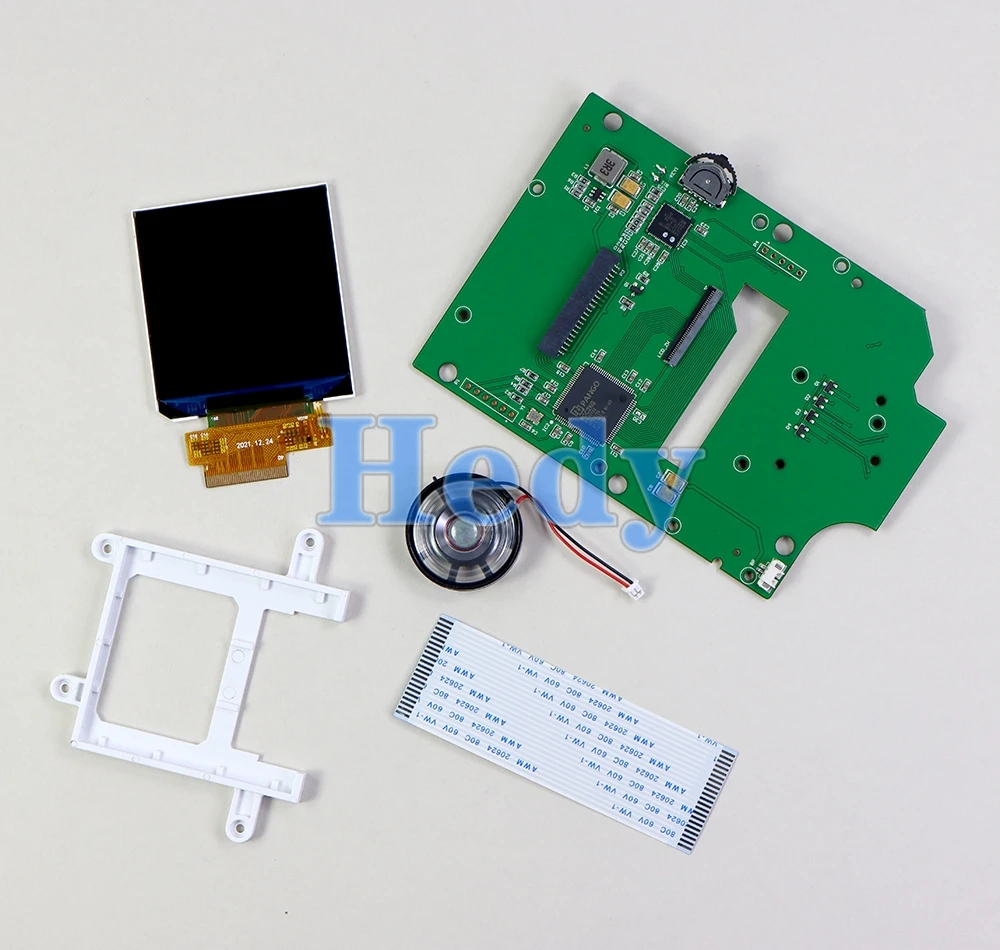 1 Juego nuevo de 2,45 pulgadas para Game Boy GB V4 4,0 de primera generación (tamaño Original de 2,45 pulgadas) resalta la pantalla LCD sin necesidad de cortar Shell