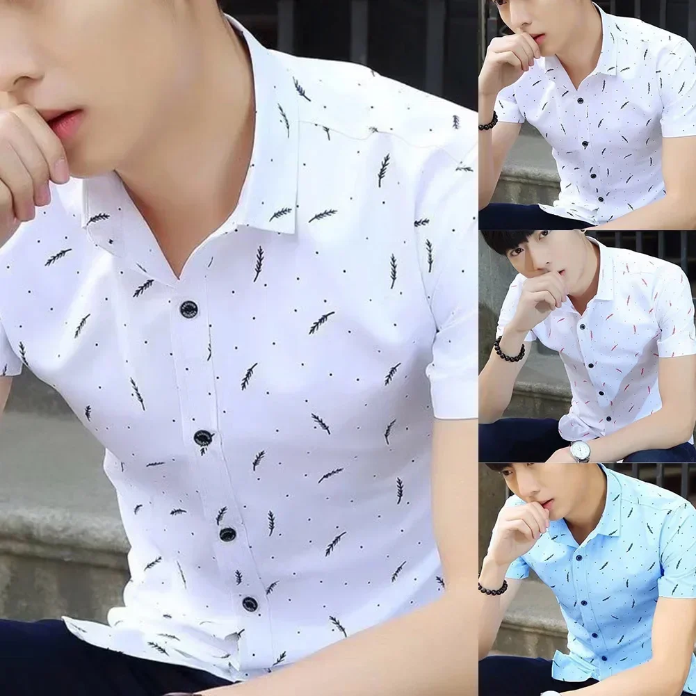 

Men's Shirt Cardigan Casual Shirt Comfortable Cotton Fashionable Non Elastic Jacket Polyester Comfortable