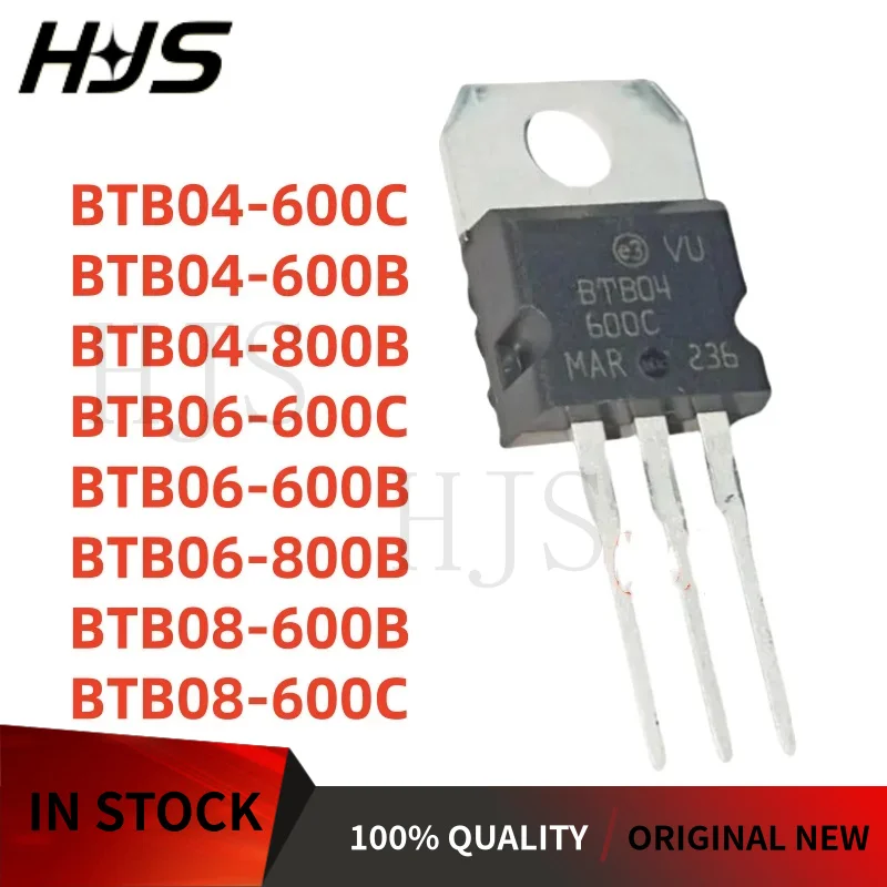 10PCS BRAND NEW BTB04-600C BTB06 BTB08 -600B 800B 800C TO-220 High-power In Stock Best Quality TO-220