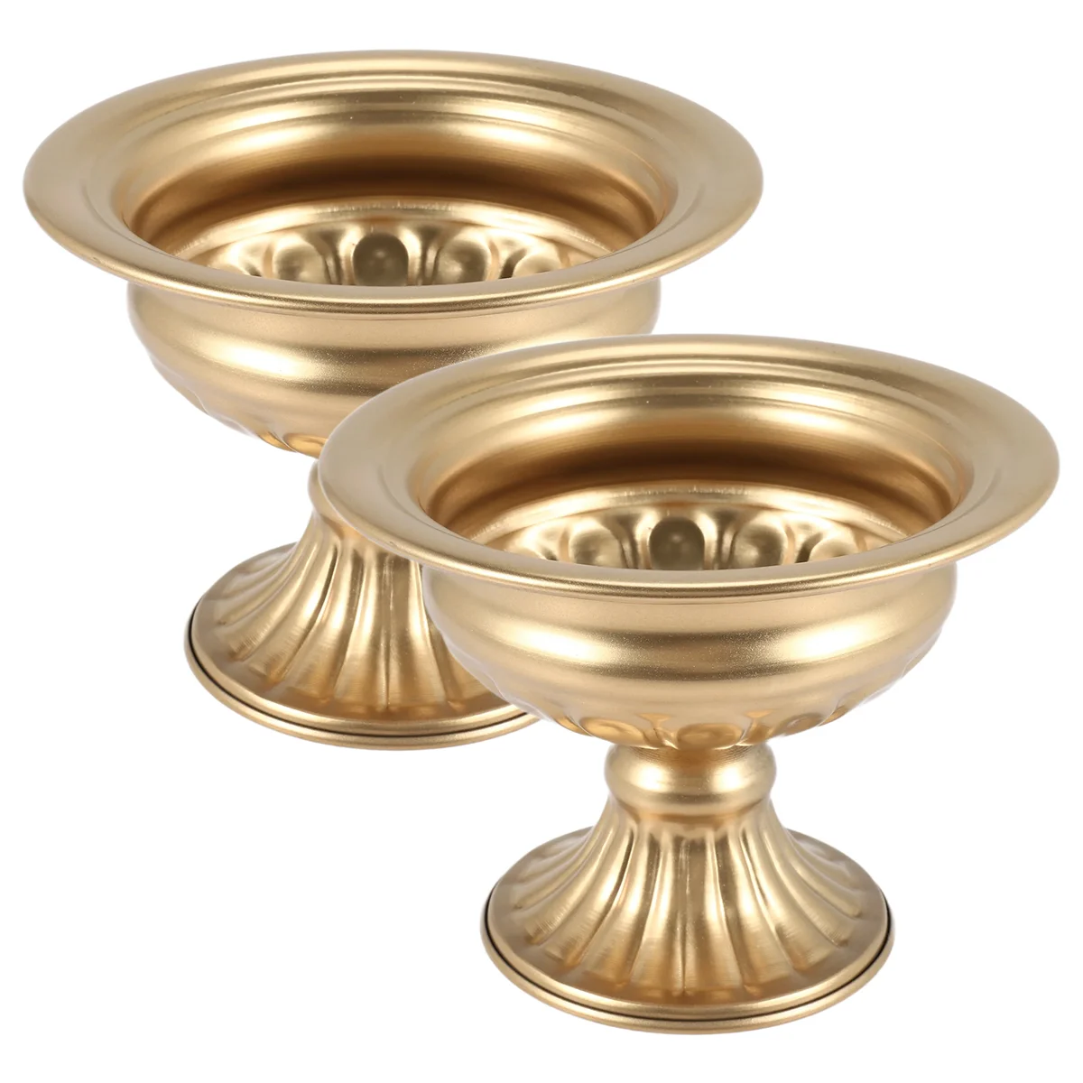 

A59T Metal Elegant Wedding Centerpieces Vase for Wedding Decoration,Trumpet Vase for Anniversary Ceremony(Golden,2 PCS)