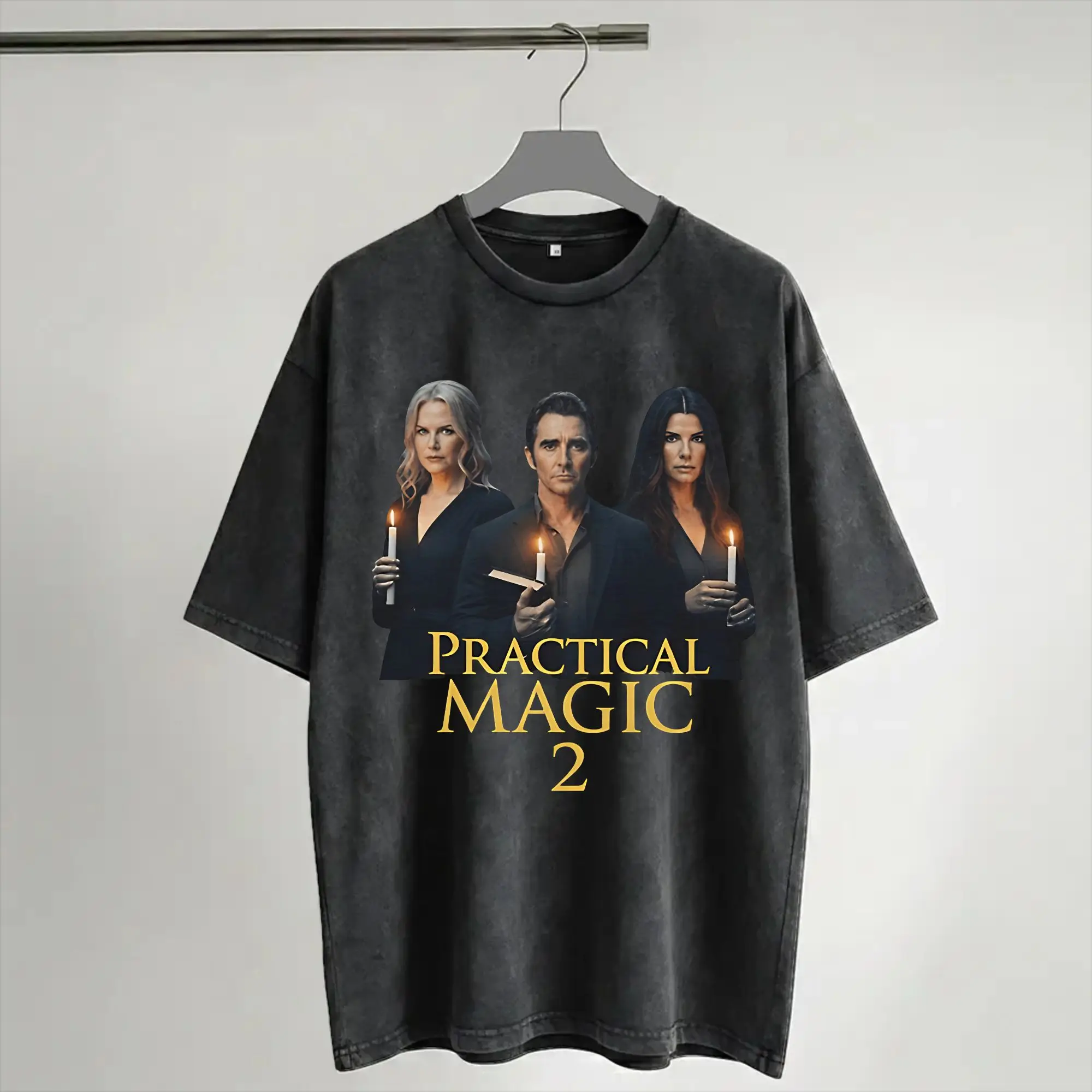 Practical Magic 2 Witchcraft Occult Witch Movie Sequel T Shirts Hip Hop Washed Cotton Oversize T-Shirt for Men Women Streetwear