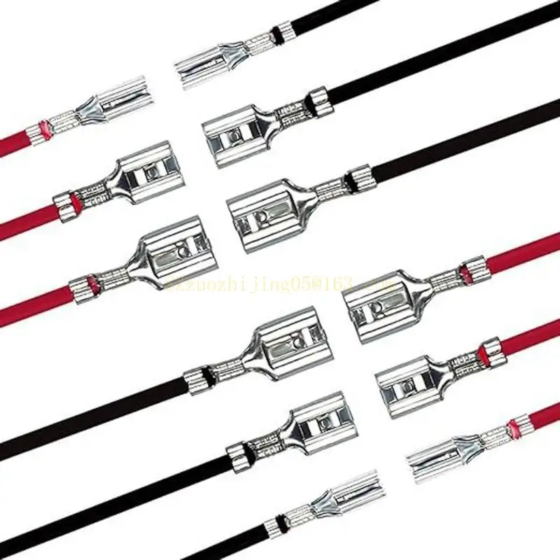 30 ชิ้นหญิงลําโพงสายไฟหญิง Spade ขั้วต่อ CRIMP พร้อมฉนวนแขน Quick Splices Connector ที่ดีที่สุดขาย