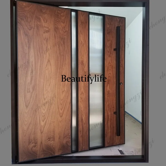 Z138 Customization Modern Simple Atmosphere Solid Wood Pivot Door