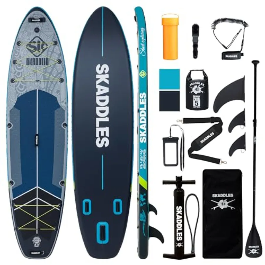 Inflatable SUP for family use PVC material blue super wide 35 deck with high weight capacity and non-slip EVA surface