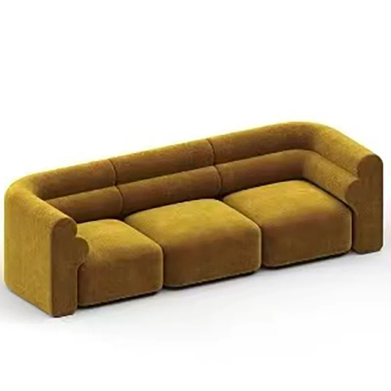 

French retro simple combination fabric light luxury Nordic living room hotel combination sofa