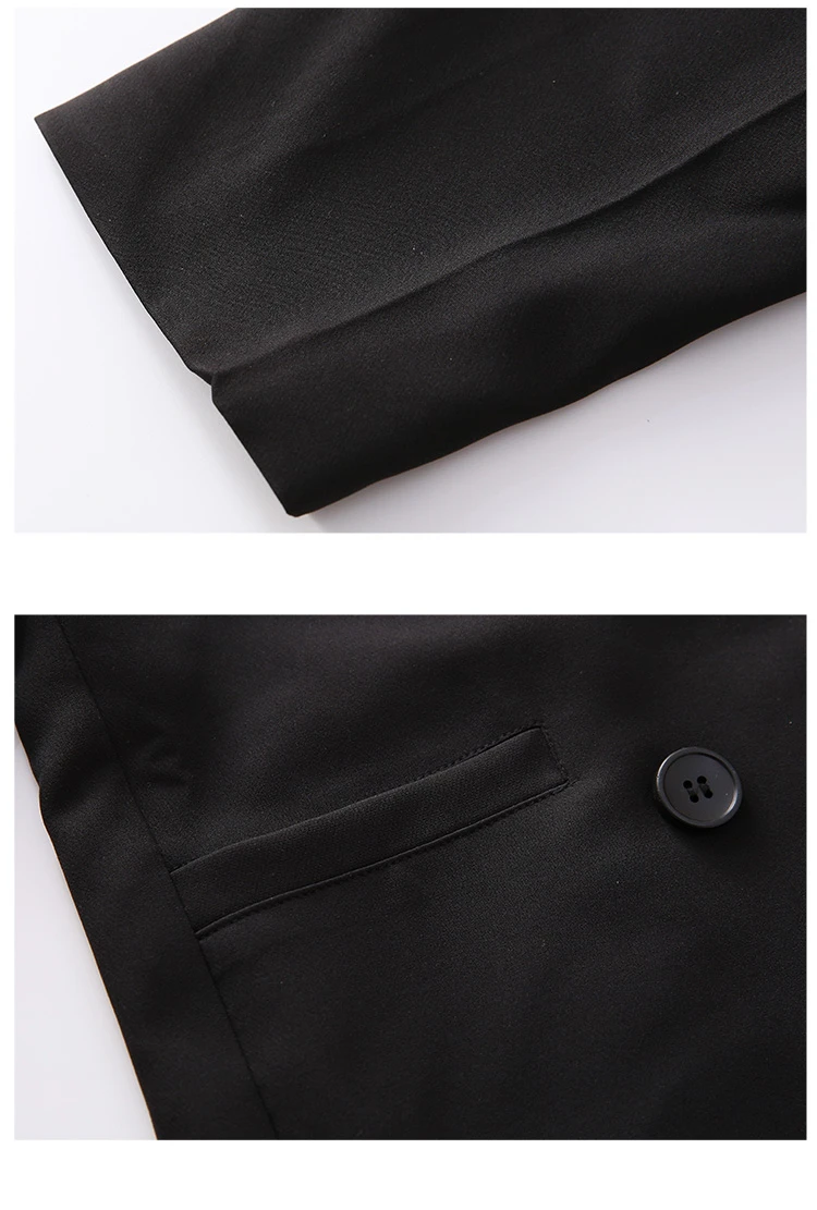 Eleganter Kinder-Blazer in Schwarz, Hochzeitsjacke für Mädchen im englischen Stil, formelle Kleidung, lockerer Freizeitanzug für Kinder. – Detail 11