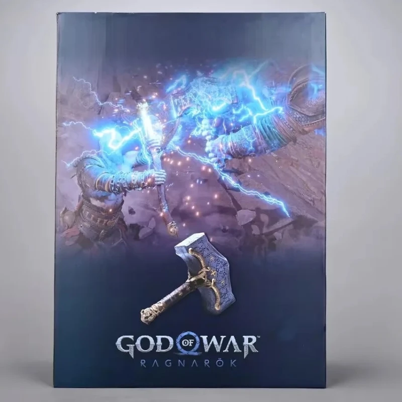 

Статуэтка бога войны 5, Ragnarok Kratos Hammer, Коллекционная модель, статуэтка 29x39 см, подарок на день рождения