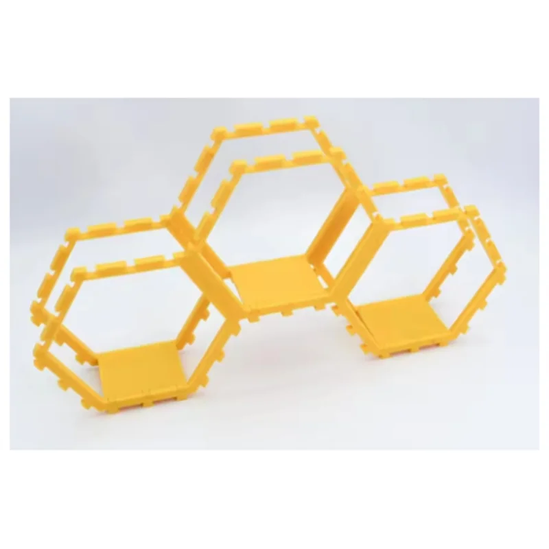 ABSQ-3PCS New Hexagonal Toy Showcase Stand Splicing Honeycomb Storage Rack DIY Toy Storage Tool