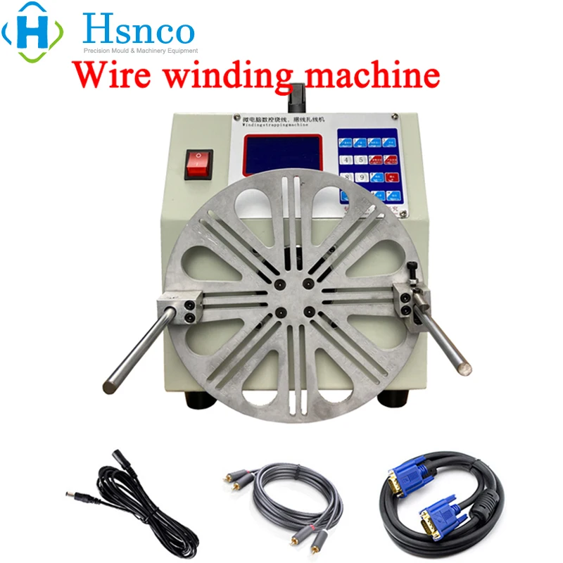 

Adjustable Rotary Winding Machine Wire Coil Winding Machine USB Data Power Cable Reeling Rewinding Small Tube Coiling Machine